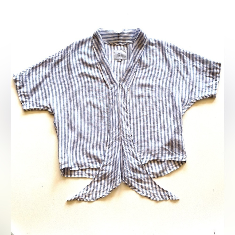 RAILS linen June top blue white stripe size small - Picture 10 of 15